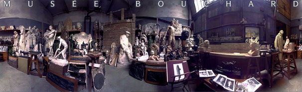 The workshop of sculptor Henri Bouchard in Paris before the move.