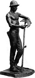 Reaper sharpening his scythe (1903)